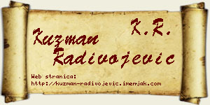 Kuzman Radivojević vizit kartica